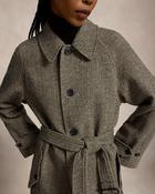 Ralph Lauren Wool-Blend Herringbone Balmacaan Coat