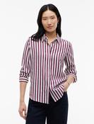 Tommy Hilfiger Regular Fit Stripe Shirt: Burgundy Ecru image