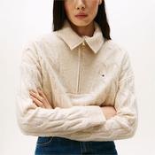 Tommy Hilfiger Cable Zip Sweater: Cream image