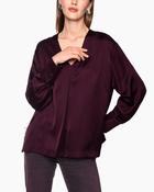 Marc Cain satin effect v-neck blouse image
