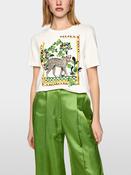 Marc Cain Cotton T-shirt with leopard motif