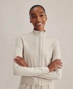 Varley Rufus Cropped Zip Through - Pebble Marl image
