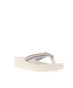 Tommy Hilfiger Wedge Striped Beach Flip flop. - calico
