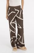 YAYA Woven trousers with wide legs and print image