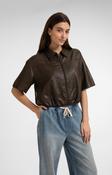 Yaya Blouse jacket with coated finish