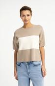 Yaya blockstripe short sleeve sweater image
