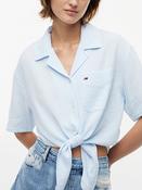 Tommy Jeans blue tee with tie image
