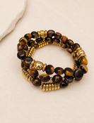 Olia Jewellery Tiger's eye stack bracelet image