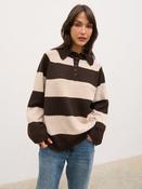Pretty Lavish Rylee Knitted Stripe Rugby Jumper
