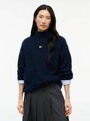 Tommy Jeans Badge Mock Neck Jumper With Alpaca image