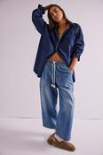 Free People Easy Peasy Pull On Denim Trouser image