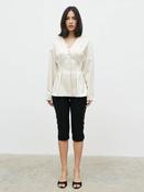 Pretty Lavish Amora Collarless Bonded Satin Jacket image