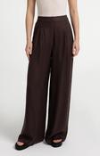 Yaya Wide Leg Trousers - Aubergine Purple image