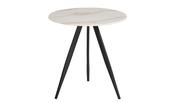 Circe Lamp Table - White Marbled Glass