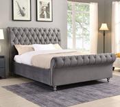 Doolin Fabric Bedframe - Grey 4'6ft