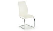 Elis Dining Chair - Chrome Leg White