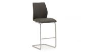 Elis Bar Chair - Chrome Leg Grey