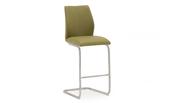 Elis Bar Chair - Chrome Leg Olive