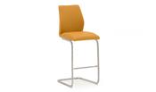 Elis Bar Chair - Chrome Leg Pumpkin