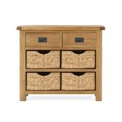 Salisbury Small Oak Sideboard with Baskets