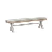 Salcombe Cross Leg Bench (Grey)