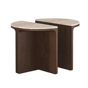 California Travertine Half Moon Nest of Table image