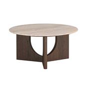 California Travertine Round Coffee Table image