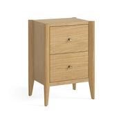 Paris Oak Bedside Locker | 2 Drawer image