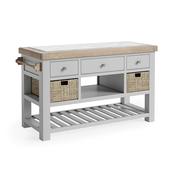 Salcombe Large Kitchen Island - Grey