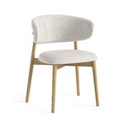 Phoenix White Bouclé Dining Chair image