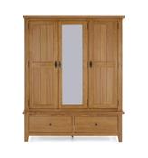 Burford Triple Wardrobe with Drawers