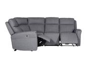 Russo Corner Group Electric Recliner (4pcs) - Charcoal Fabric image