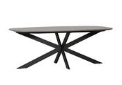 Sadia Dining Table Oval 1600mm - Smoke