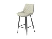 Silvia Bar Stool - Taupe PU - Black Leg