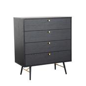 Barcelona 4 Drawer Chest - Black and Copper