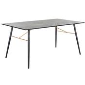Barcelona Dining Table 1600 - Black and Copper