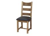 Colorado Oak Dining Chair PU Seat Natural image