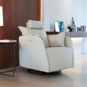 Nadia Swivel Electric Recliner by Fama image