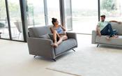 Boston You&amp;Me LoveSeat &amp; Footstool (ELPS)121cm by Fama