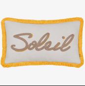 Soleil Embroidered Cushion - Feather Filled