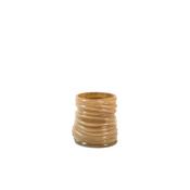 Milyan Glass Tea Light - Light Brown  9x10cm