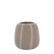 Claro Taupe Stripe Glass Vase - Small image