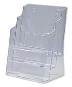 Brochure Holder Display 3 Tier A4 Pockets Clear Deflecto