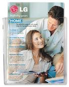 Flatback Literature &amp; Brochure Holder A4 Wall Mounted Portrait Clear Deflecto image