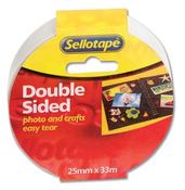 Sellotape Double Sided Sticky Tapes 25mm x 33m Pack 6 image