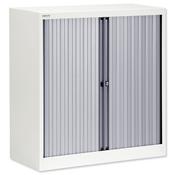 Bisley A4 EuroTambour Including 2 Shelves W1000xD430xH1030mm Silver Shutters White Frame image