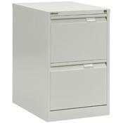 2 Drawer Steel Filing Cabinet Flush Front White Bisley BS2E image
