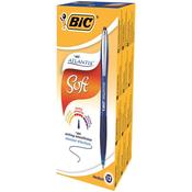 Bic Atlantis Premium Ball Pen Retractable Rubber Grip 1.0mm Blue Ref 902132 [Pack 12]