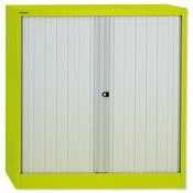 Bisley GLO Tambour Cupboard Steel Side-opening H1016mm Green Ref AST40W Lime