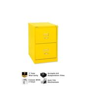Bisley GLO Filing Cabinet 2-Drawer Yellow Lemon Ref BS2C image
